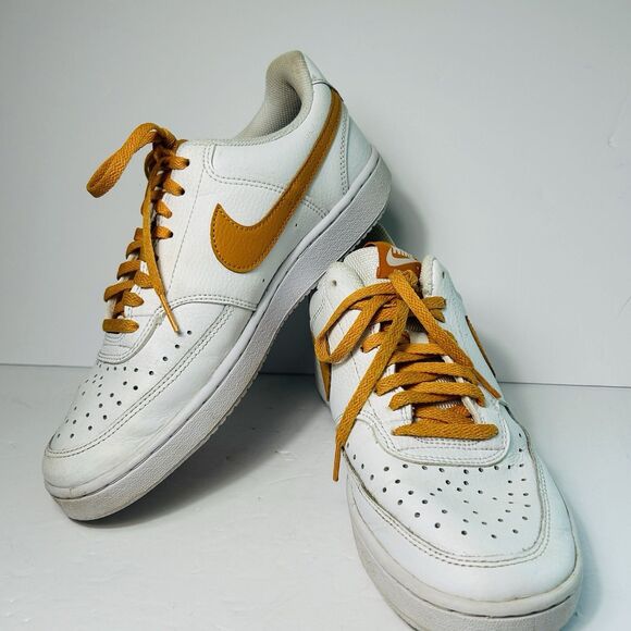 Nike Court Vision Low White Orange Womens Size 8 1/2 Sneakers EU 40 2021 - Picture 3 of 9
